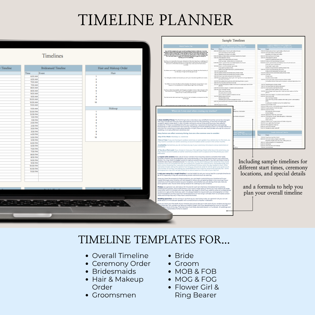 Ultimate Wedding Planning Spreadsheet-Blue