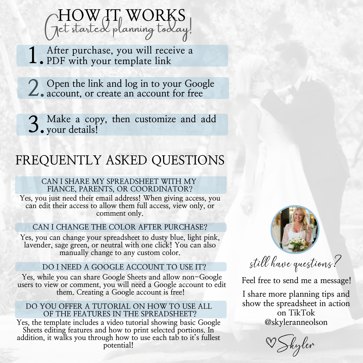 Ultimate Wedding Planning Spreadsheet-Blue