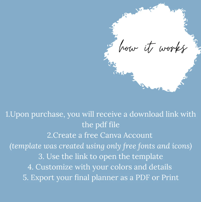 Wedding Day Of Binder Template | Blue Floral