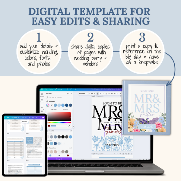Ultimate Wedding Planning Binder Template- Pretty Pastels | Garden Party
