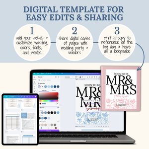 Ultimate Wedding Planning Binder Template- Light Pink Floral