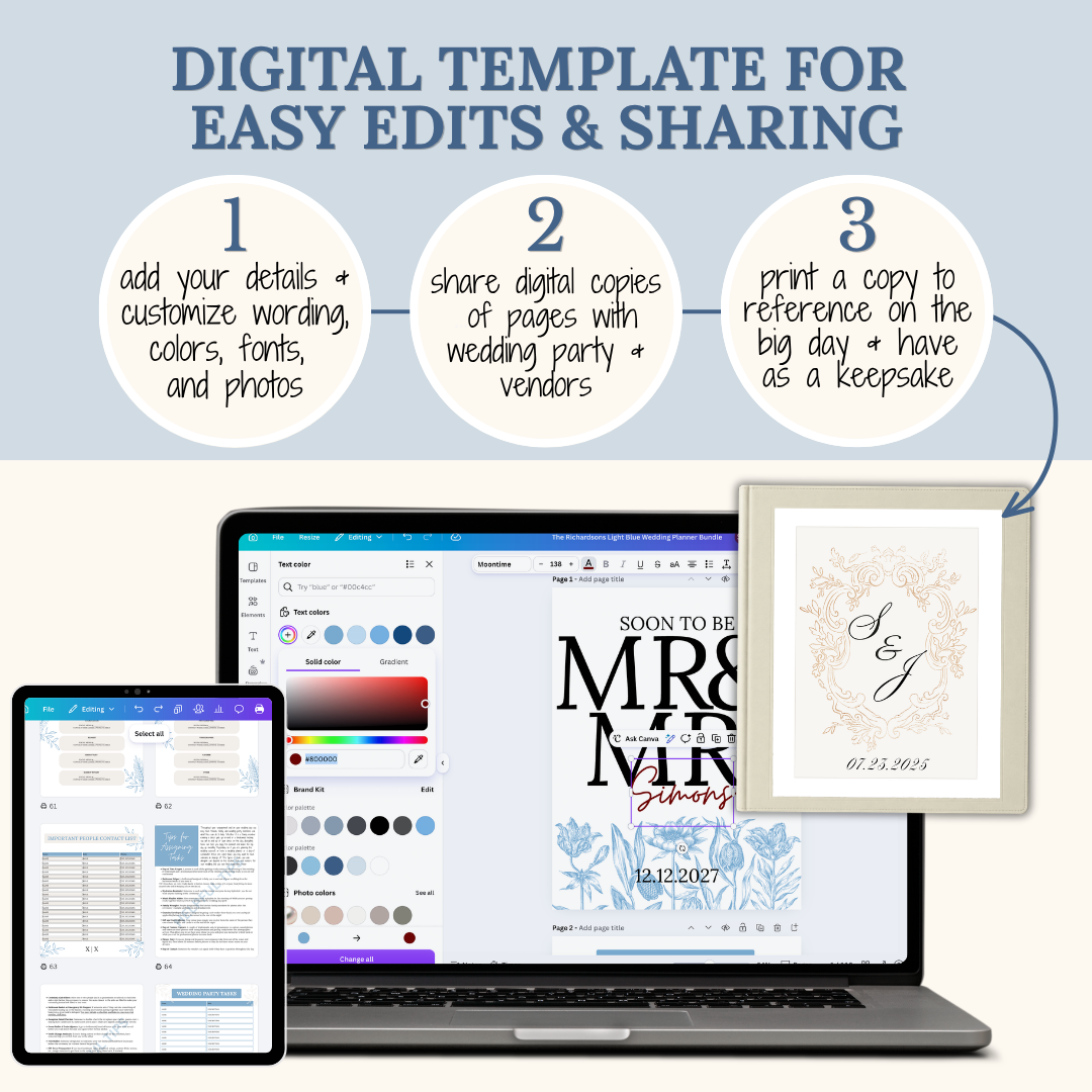 Ultimate Wedding Planning Binder Template- Elegant Neutral