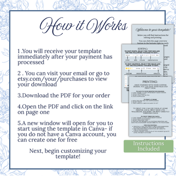 Wedding Time Capsule Card Template: Customizable and Printable Canva Template