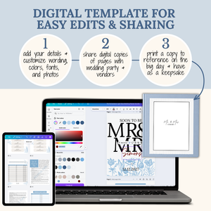 Ultimate Wedding Planning Binder Template- Classic Black and White