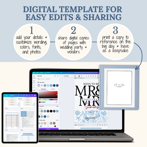 Ultimate Wedding Planning Binder Template- Classic Black and White