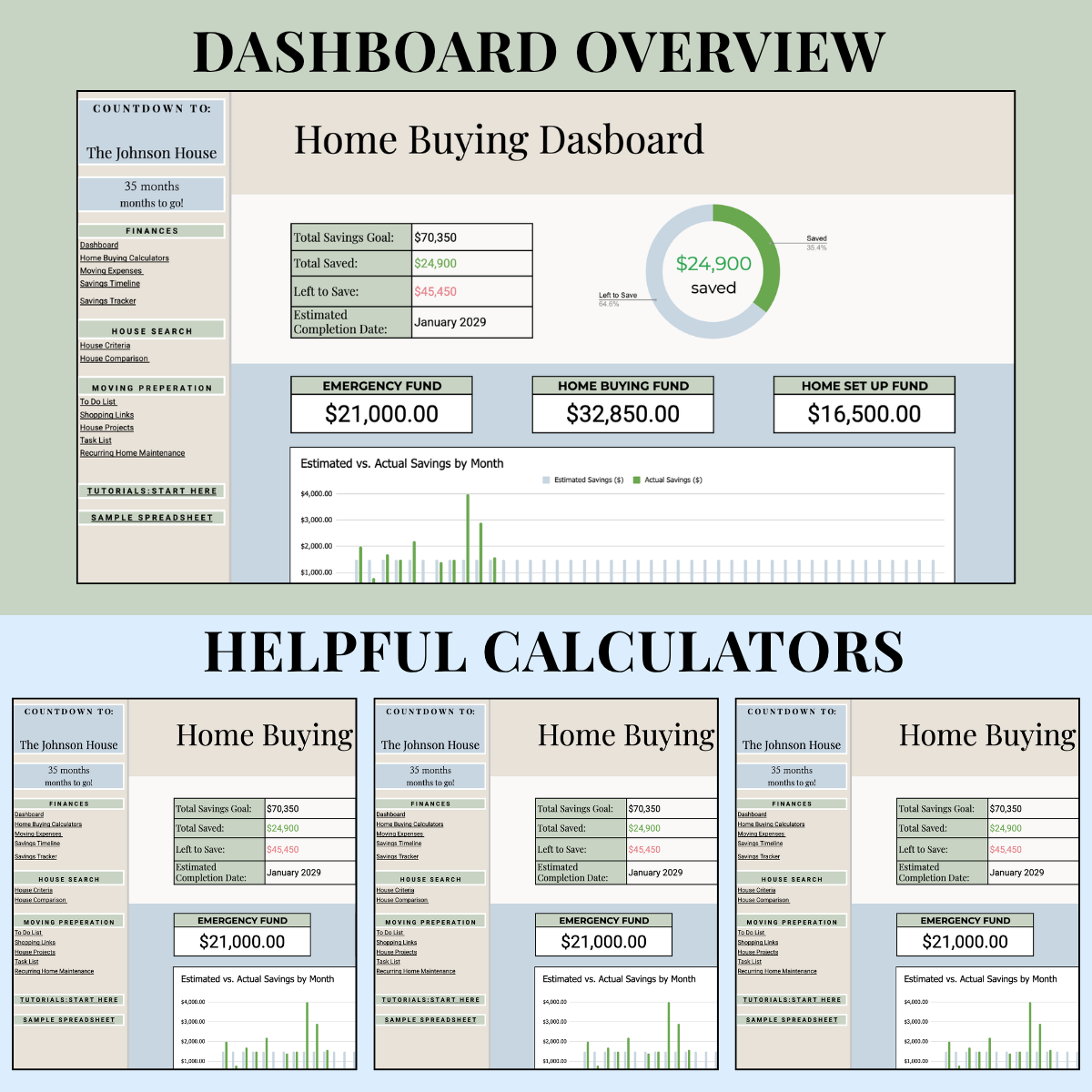 Home Buying Spreadsheet