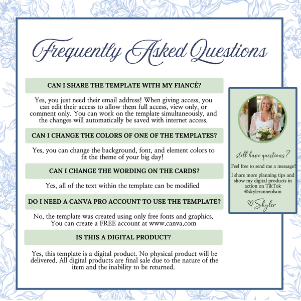 Wedding Time Capsule Card Template: Customizable and Printable Canva Template