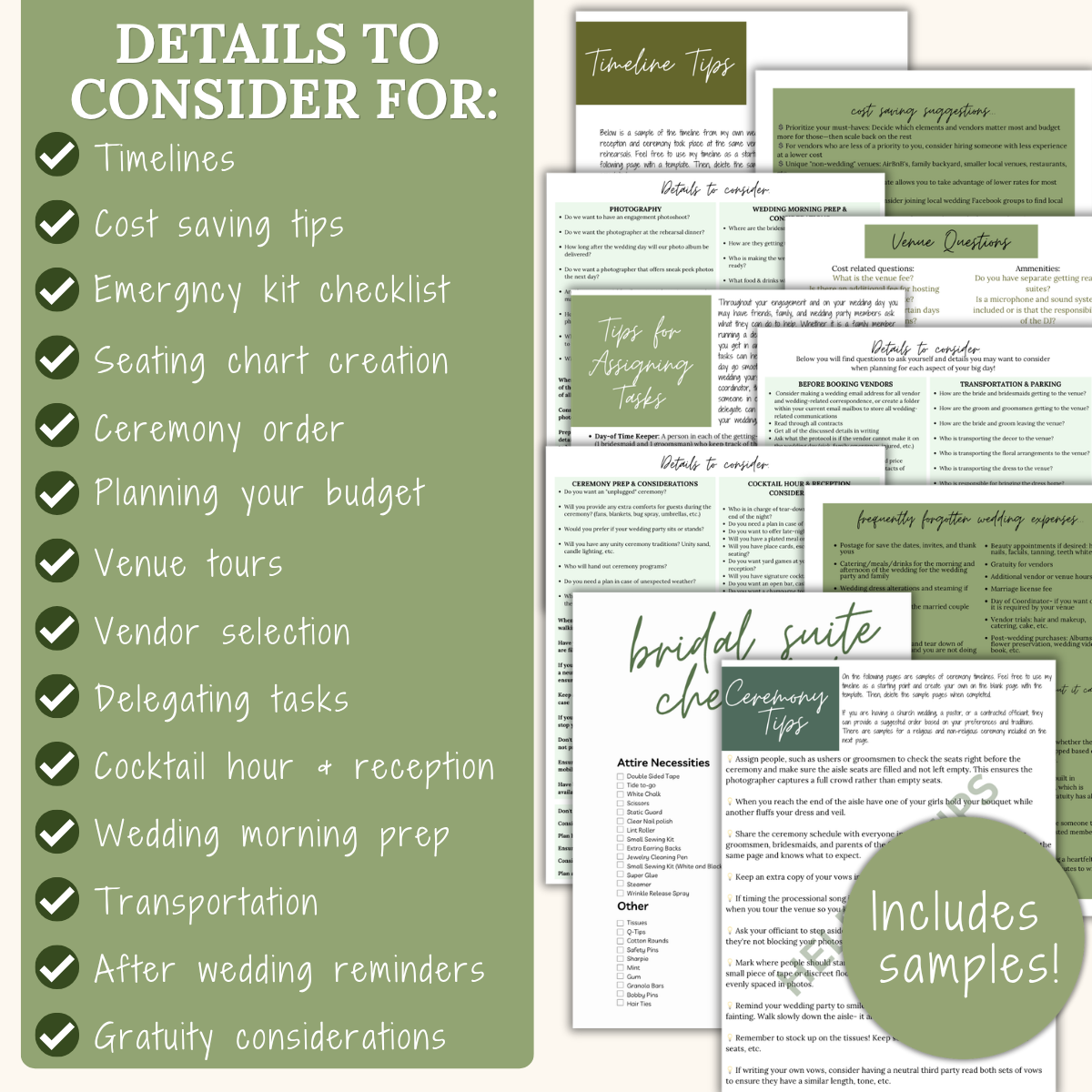 The Ultimate Wedding Planning Binder Template- Green Mountain and Woods Theme