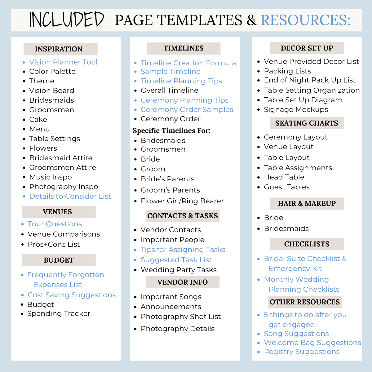 Ultimate Wedding Planning Binder Template- Pretty Pastels | Garden Party
