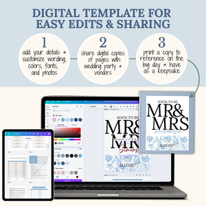 Ultimate Wedding Planning Binder Template- Sage Green Floral