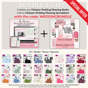 Ultimate Wedding Planning Binder Template- Light Pink Floral