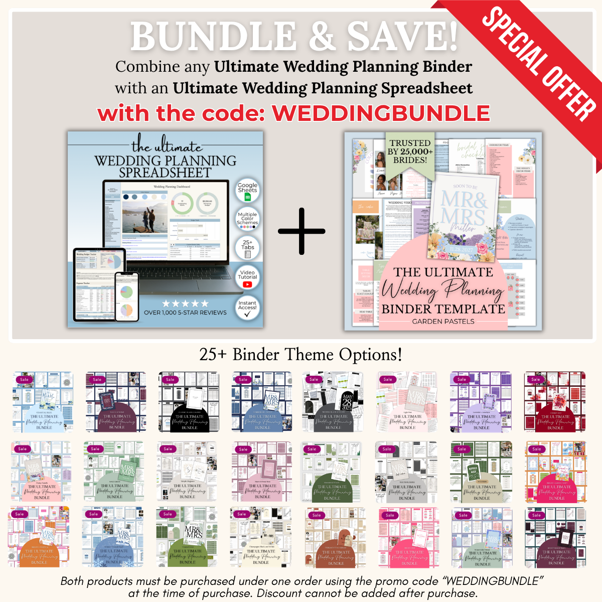 Ultimate Wedding Planning Binder Template- Pretty Pastels | Garden Party