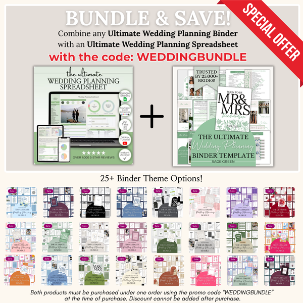 Ultimate Wedding Planning Binder Template- Sage Green Floral