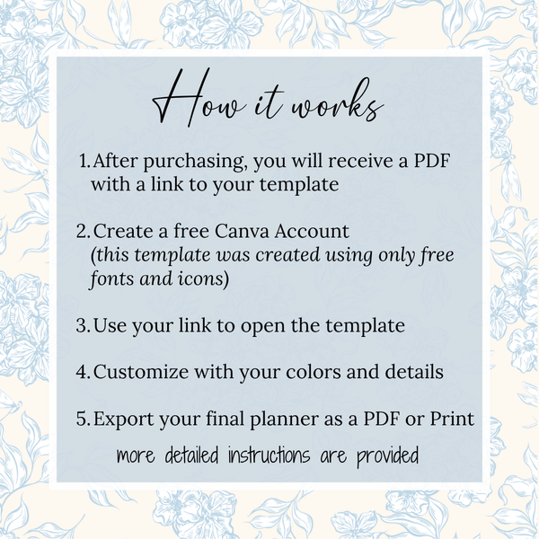 Ultimate Wedding Planning Binder Template- Hydrangeas & Stripes (Coastal Blue)