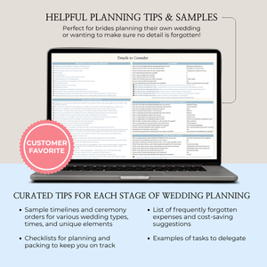 Ultimate Wedding Planning Spreadsheet-Blue