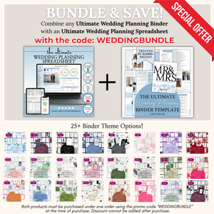Ultimate Wedding Planning Binder Template- Light Blue Floral