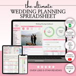 Ultimate Wedding Planning Spreadsheet-Pink