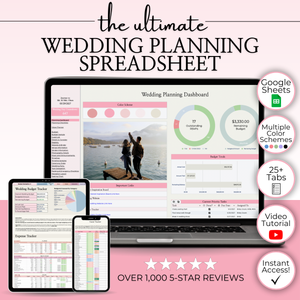 Ultimate Wedding Planning Spreadsheet-Blue