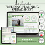 Ultimate Wedding Planning Spreadsheet-Green