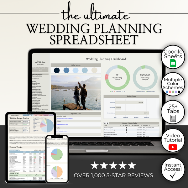 Ultimate Wedding Planning Spreadsheet-Neutral