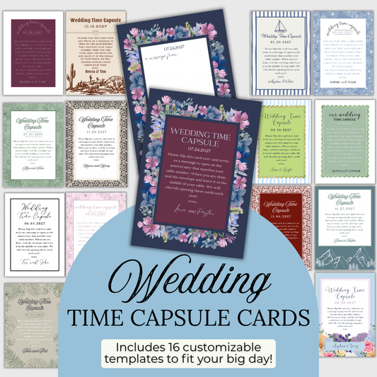 Wedding Time Capsule Card Template: Customizable and Printable Canva Template