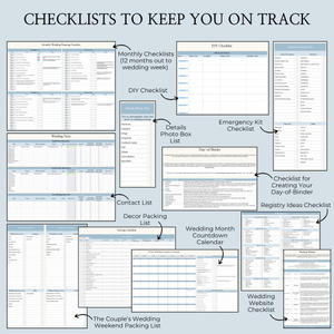 Ultimate Wedding Planning Spreadsheet-Blue
