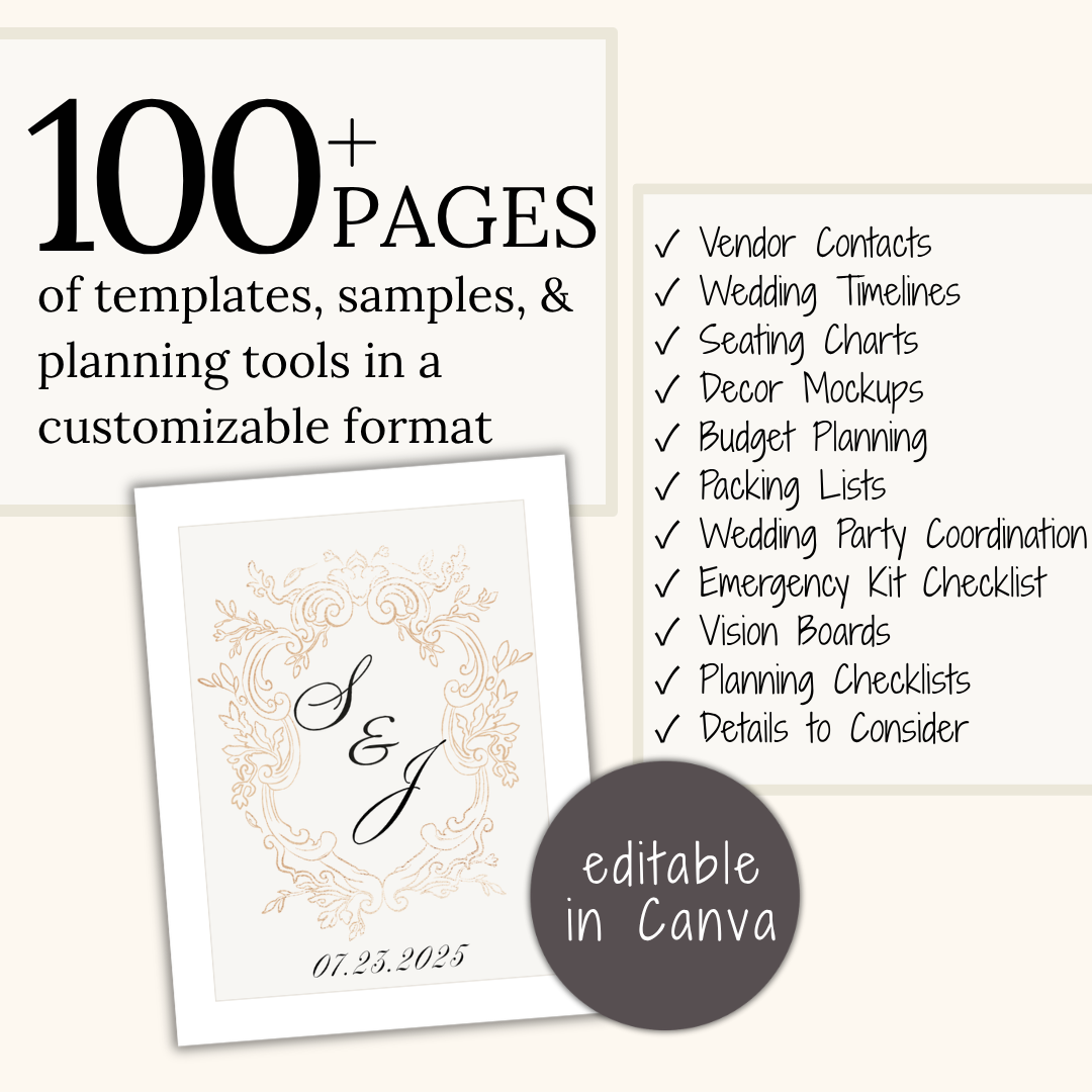 Ultimate Wedding Planning Binder Template- Elegant Neutral