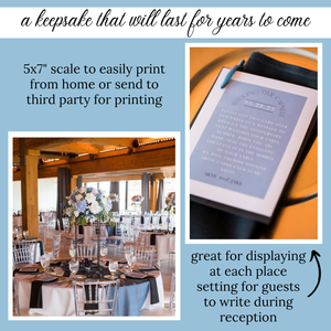 Wedding Time Capsule Card Template: Customizable and Printable Canva Template