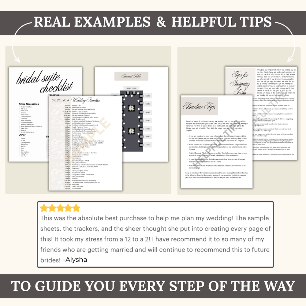 Ultimate Wedding Planning Binder Template- Elegant Neutral