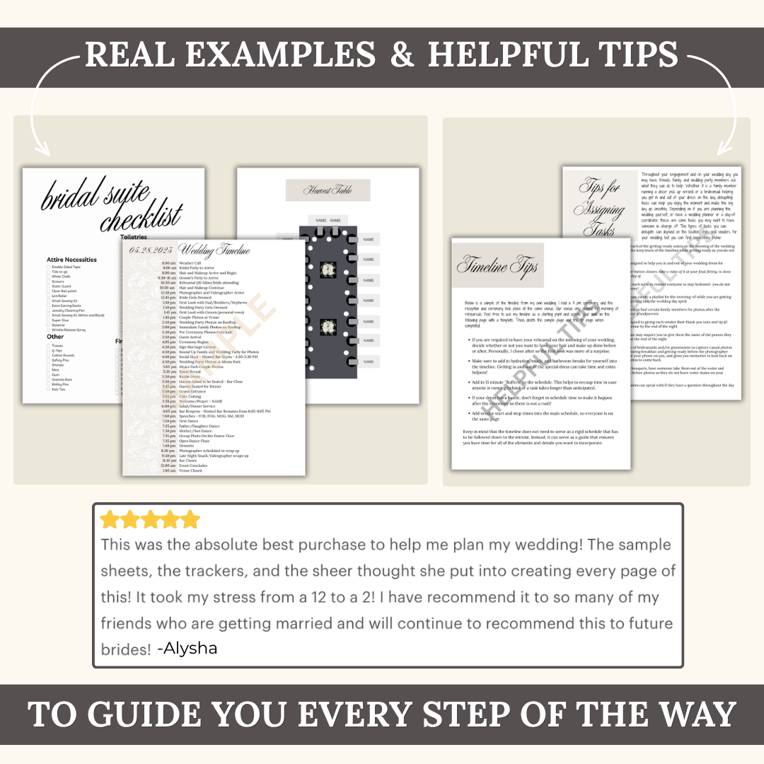 Ultimate Wedding Planning Binder Template- Elegant Neutral