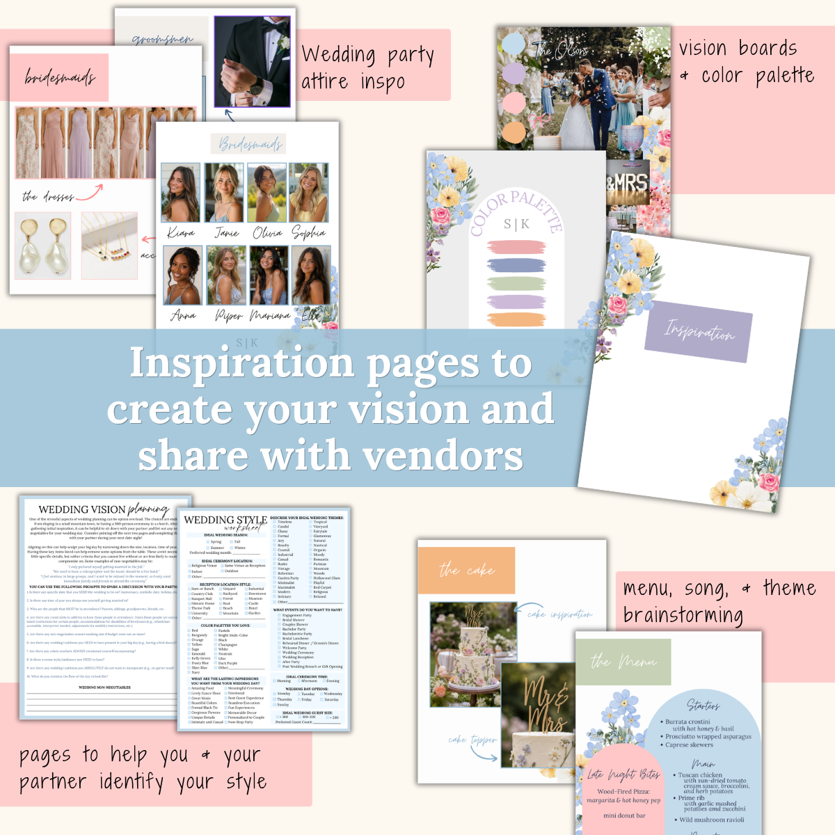 Ultimate Wedding Planning Binder Template- Pretty Pastels | Garden Party