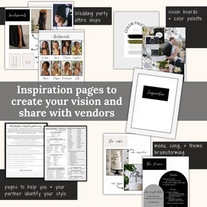 Ultimate Wedding Planning Binder Template- Classic Black and White