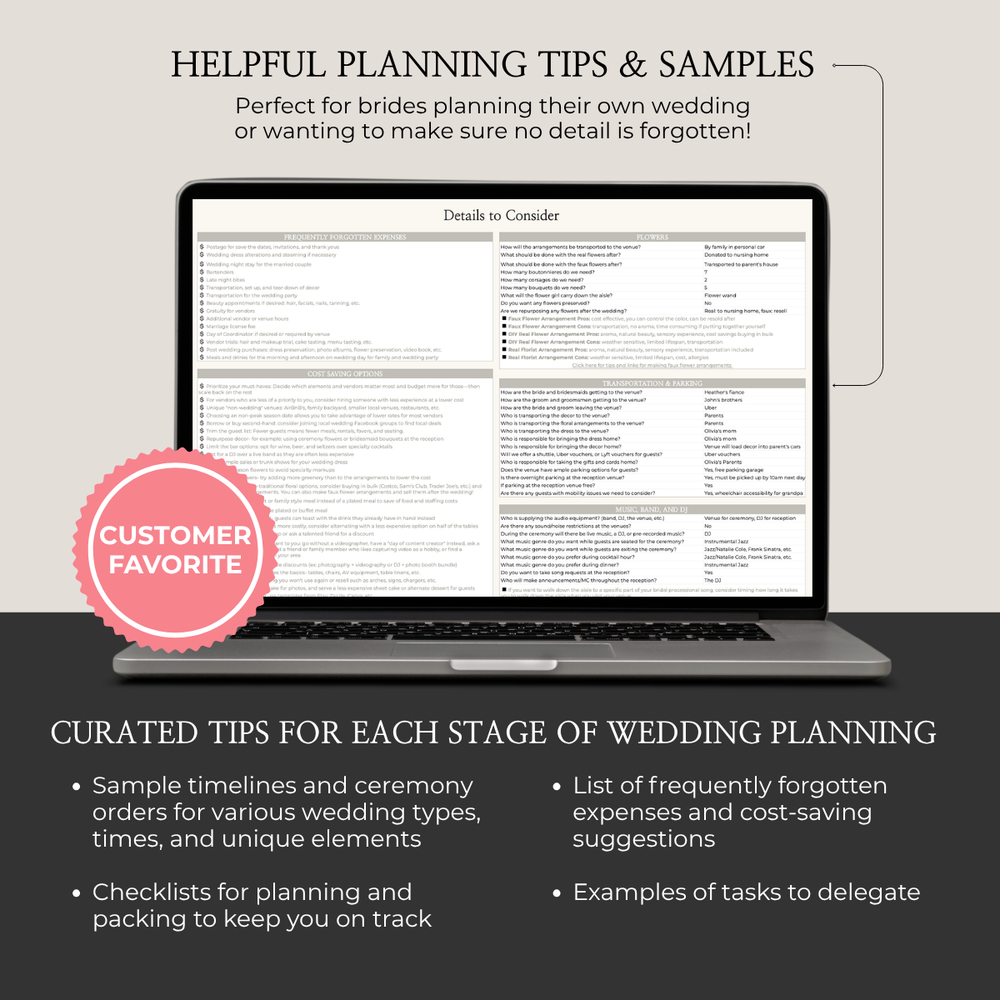 Ultimate Wedding Planning Spreadsheet-Neutral