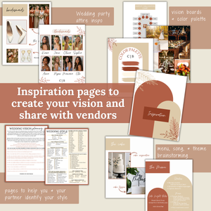 Ultimate Wedding Planning Binder Template- Terracotta and Khaki