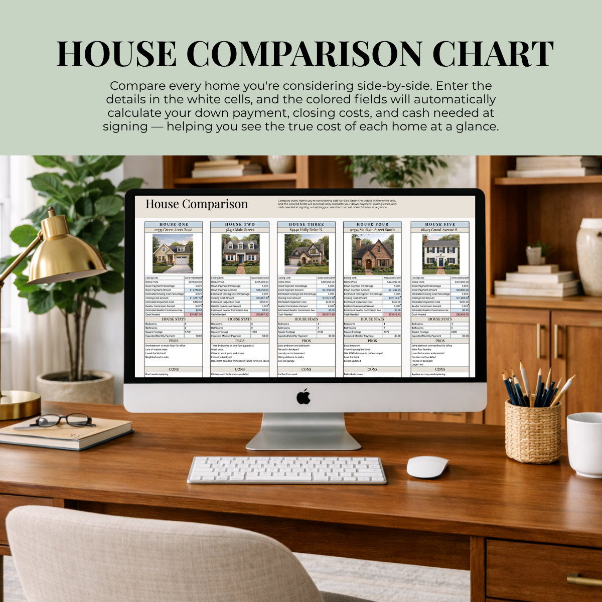 Home Buying Spreadsheet