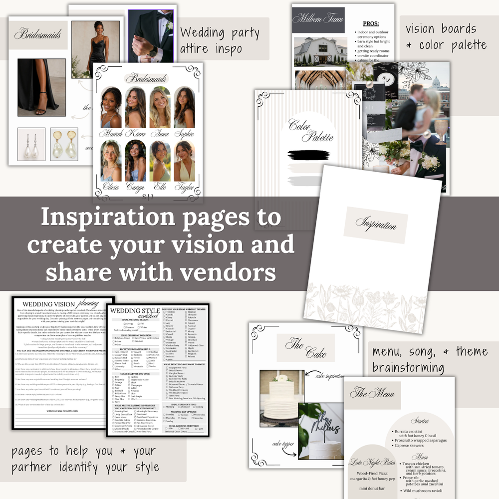 Ultimate Wedding Planning Binder Template- Elegant Neutral