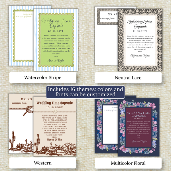 Wedding Time Capsule Card Template: Customizable and Printable Canva Template