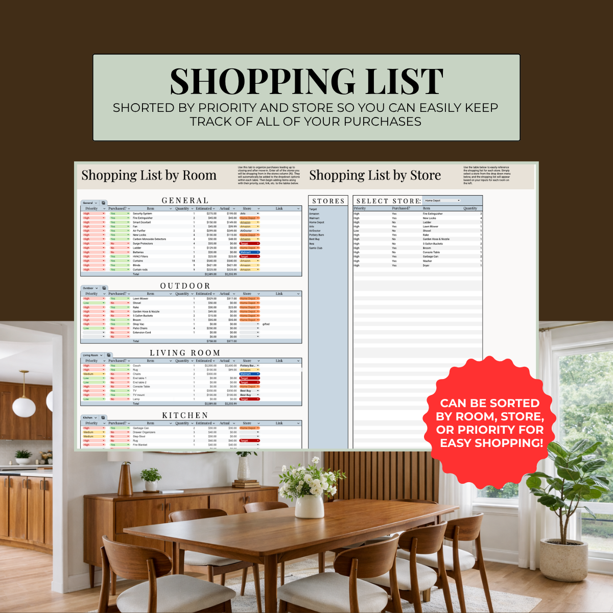 Home Buying Spreadsheet