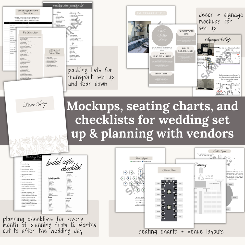 Ultimate Wedding Planning Binder Template- Elegant Neutral