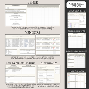 Ultimate Wedding Planning Spreadsheet-Neutral
