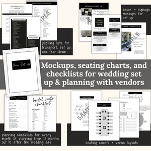 Ultimate Wedding Planning Binder Template- Classic Black and White