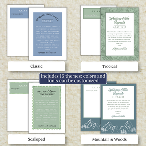 Wedding Time Capsule Card Template: Customizable and Printable Canva Template