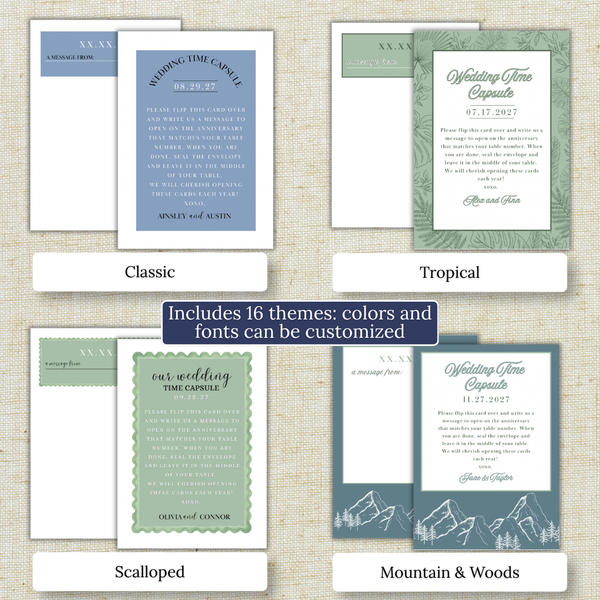 Wedding Time Capsule Card Template: Customizable and Printable Canva Template