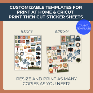 General Travel Sticker & Scrapbooking Pack | Digital Download