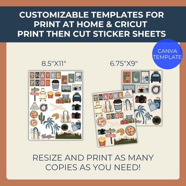 General Travel Sticker & Scrapbooking Pack | Digital Download