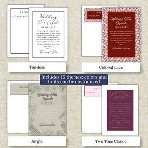 Wedding Time Capsule Card Template: Customizable and Printable Canva Template