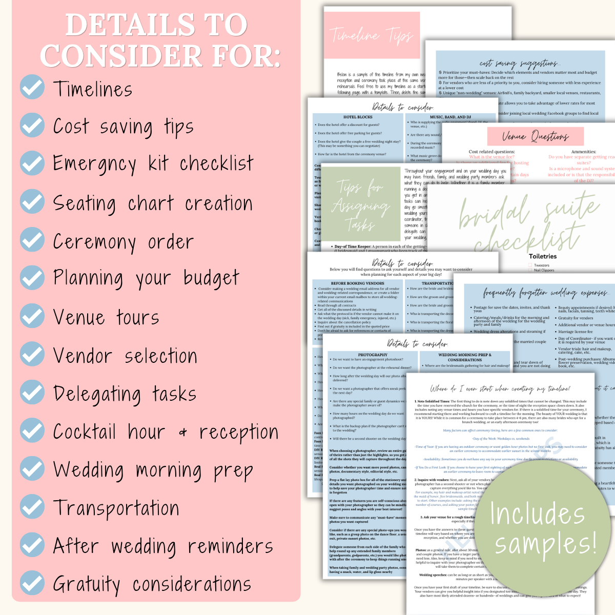 Ultimate Wedding Planning Binder Template- Pretty Pastels | Garden Party