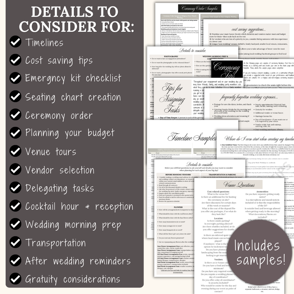 Ultimate Wedding Planning Binder Template- Elegant Neutral