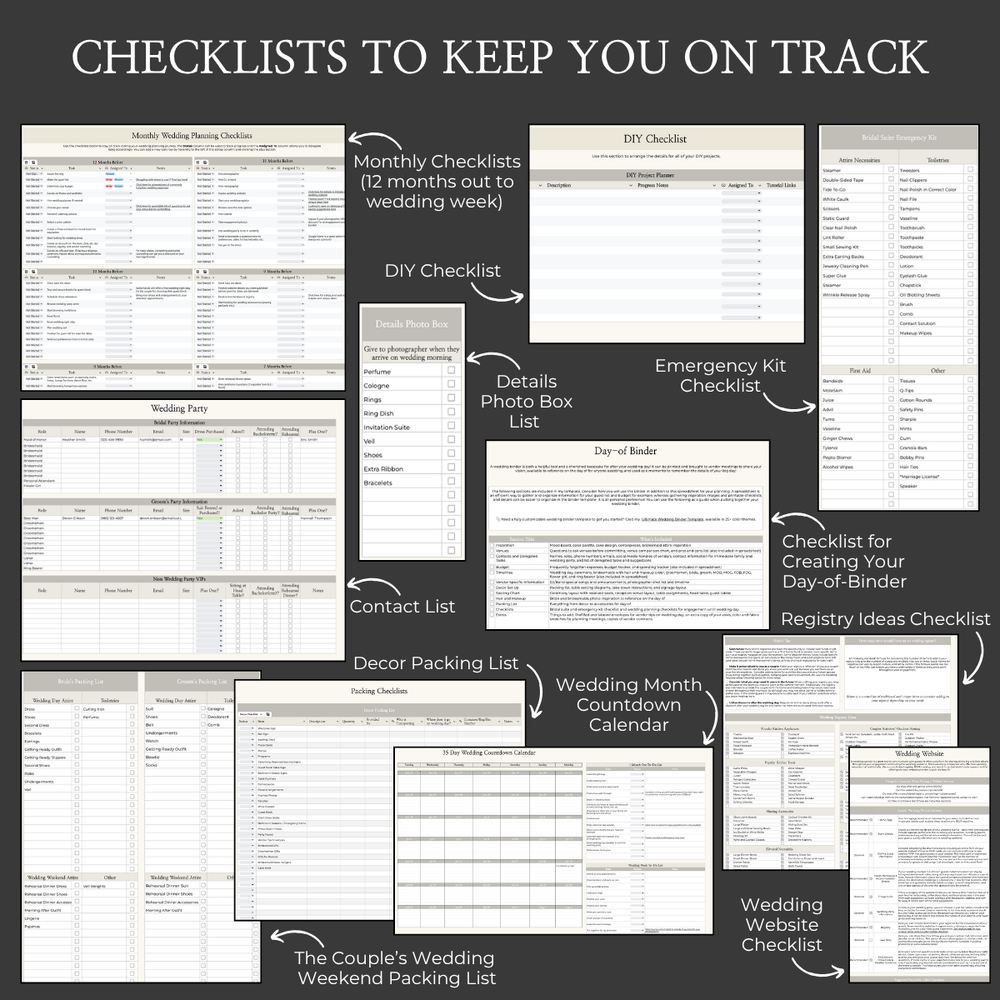 Ultimate Wedding Planning Spreadsheet-Neutral