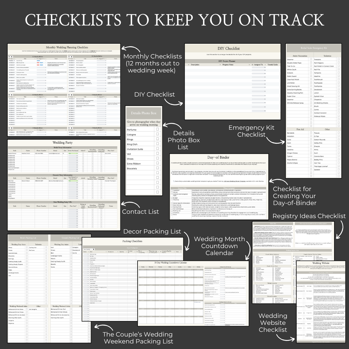 Ultimate Wedding Planning Spreadsheet-Neutral